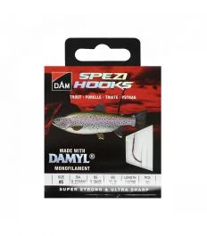 Dam Spezi Hooks Forel Onderlijnen Haak 6/ 0,22 Mm 70 Cm