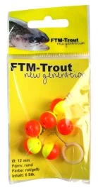 FTM New Generation Trout Pilots Geel/Rood Rond 12 Mm 1 FTM New Generation Trout Pilots Geel/Rood Rond 12 Mm