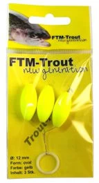FTM New Generation Trout Pilots Geel Ovaal 12 Mm